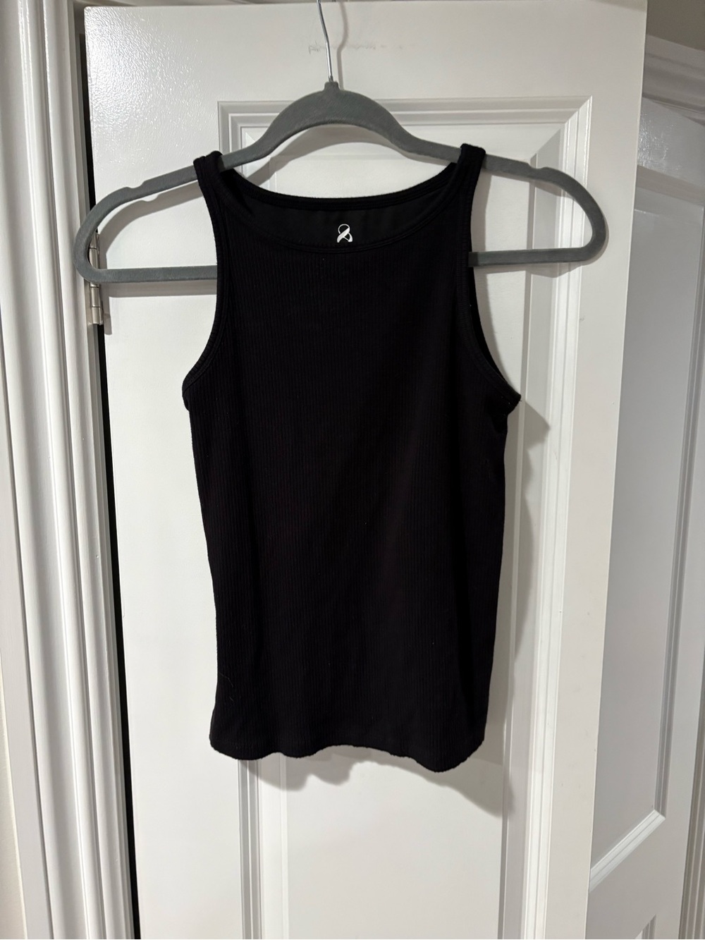 Lou & Grey Black Ribbed Tank - Scoop Neck